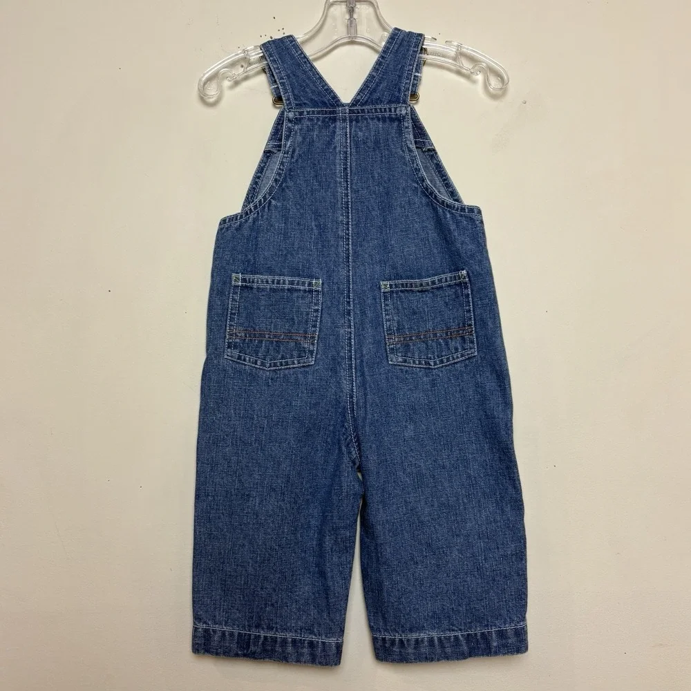 Vintage Gymboree 6-12 Months Denim Jean Plane Overalls 2005 Y2K New NWT